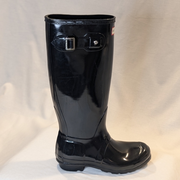Hunter Black Tall Rain Boots - Picture 6 of 13
